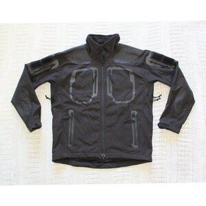 War Armor Fleece lined Tactical Black Softshell Men Jacket Size Large Pockets